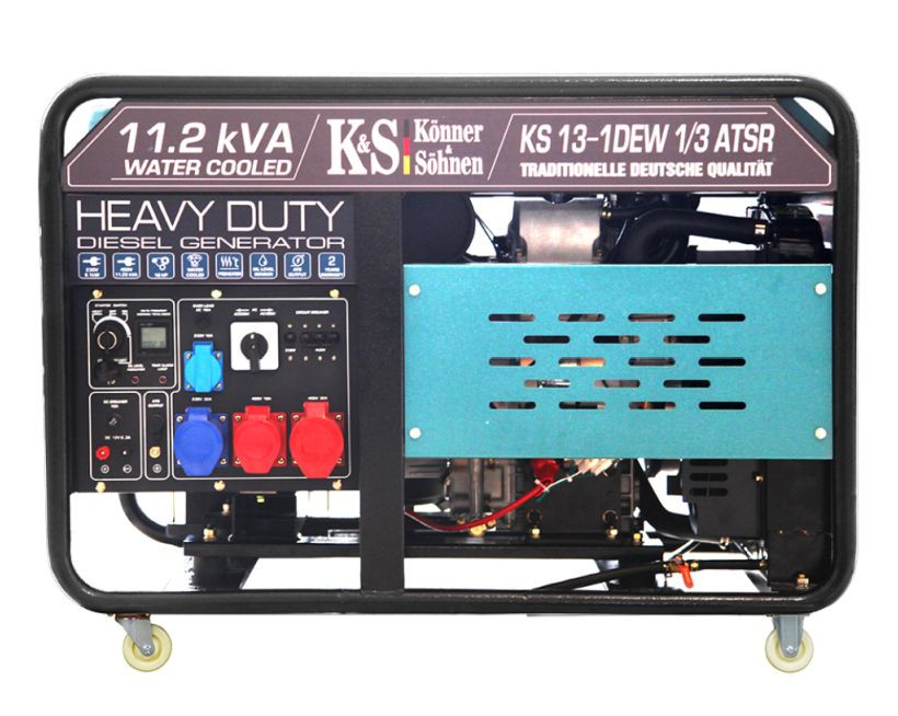 Generator de curent 9 kw diesel - heavy duty - konner & sohnen - ks-13-1dew-1/3-atsr