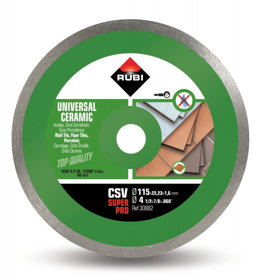 Disc diamantat pt. placi ceramice 115mm, csv 115 superpro - rubi-30882