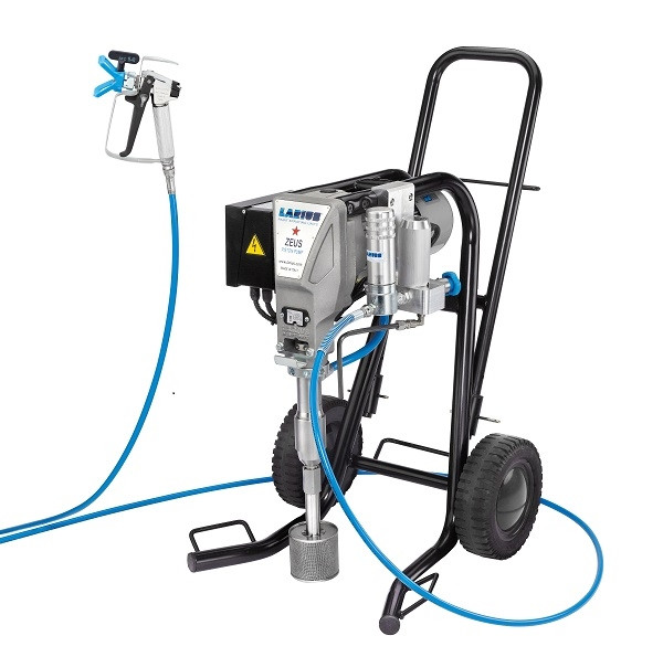 Pompa de vopsit / zugravit airless industriala cu carucior - complet echipata - 4l/min - larius zeus