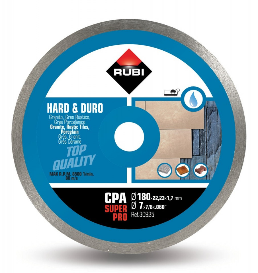 Disc diamantat pt. materiale foarte dure 180mm, cpa 180 superpro - rubi-30925