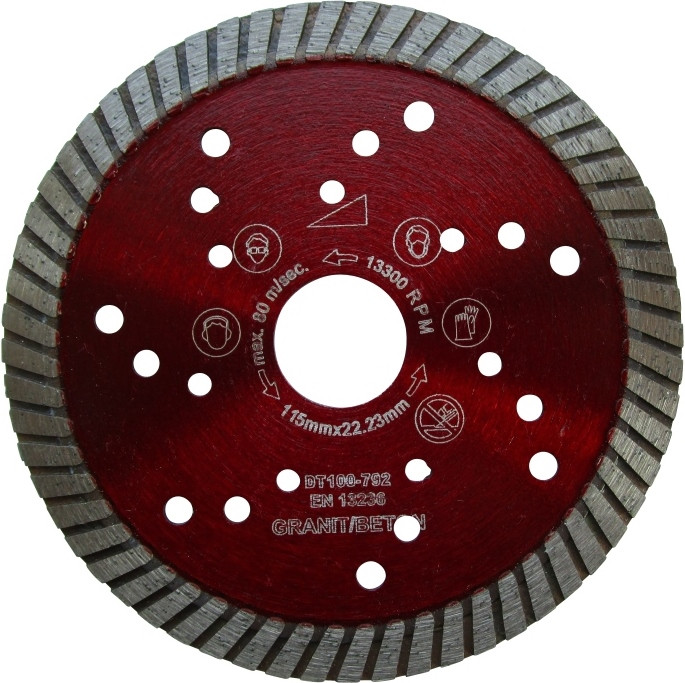 Disc diamantatexpert pt. granit & piatra - turbo 125x22.2 (mm) super premium - dxdh.2677.125