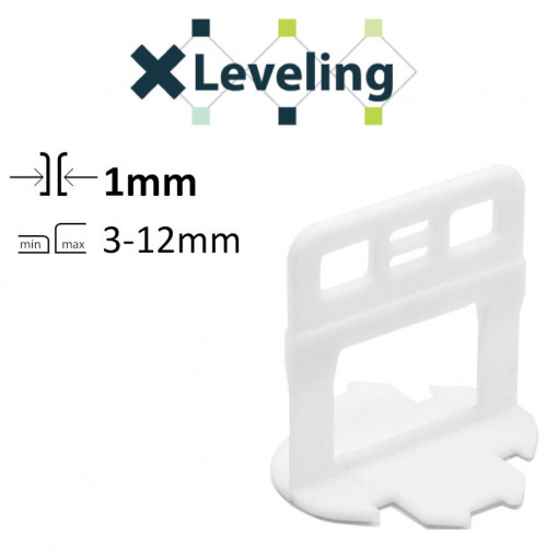 Distantieri autonivelare ( Clips-uri ) pt. gresie, faianta si placi - Rost de 1 mm - 100 buc - XLEV-PLC1100