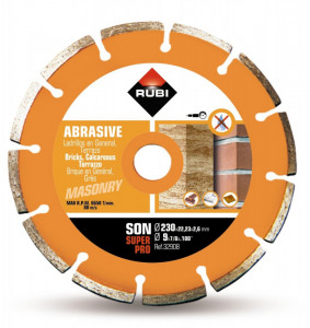 Disc diamantat pt. materiale abrazive 230mm, SON 230 SuperPro - RUBI-32908