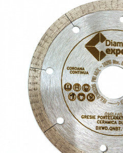 Disc DiamantatExpert pt. Portelan dur, ceramica dura - Ultra Long Life 125x22.2 (mm) Ultra Premium - DXWD.QNBT.125