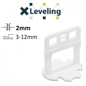 Distantieri autonivelare ( Clips-uri ) pt. gresie, faianta si placi - Rost de 2 mm - 100 buc - XLEV-PLC2100