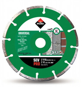 Disc diamantat pt. beton si caramida 115mm, SEV 115 Pro - RUBI-25915