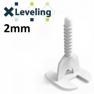 Distantieri autonivelare TWIST pt. gresie, faianta si placi - Rost de 2mm - 100 buc - XLEV-TWC2100