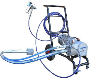 Pompa de vopsit / zugravit AIRLESS Industriala cu Carucior - Complet Echipata - 8L/min - Larius Giotto
