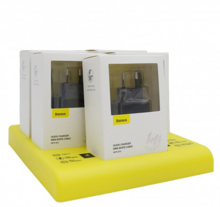 Set incarcatoare USB-C PD Baseus Mini, Power Delivery 18W cu cablu USB-C - Lightning 1m (negru) 5 buc