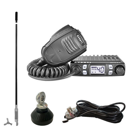 Promotie Statie Radio CB Avanti Micro + Antena CB Avanti Nemo 90 + Suport prindere fixa Avanti + Adaptor Avanti