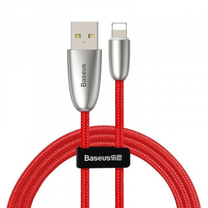 Cablu incarcare USB Lightning Baseus Torch cu lumina 2.4A 1m (rosu)