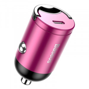Mini incarcator auto Baseus Tiny Star USB-C, QC 4.0+, PD, 30W (roz)