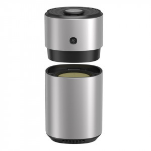 Odorizant auto Baseus Breeze Fan Air cu functie de purificare a formaldehidei, cu baterii (argintiu)