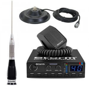 Promotie statie radio CB Storm Defender + antena CB Megawat ML 100 + baza magnetica