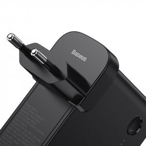 Incarcator GaN + powerbank 10000mAh 2in1 Baseus Power Station, USB + USB-C, QC 3.0, PPS, PD 3.0, 5A, 45W (negru)