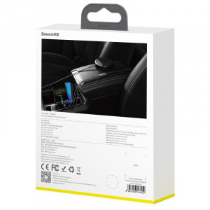 Statie incarcare auto Baseus Car Sharing (2x USB + USB-C) cu cablu USB 3in1 (micro/Lightning/USB-C) (negru)