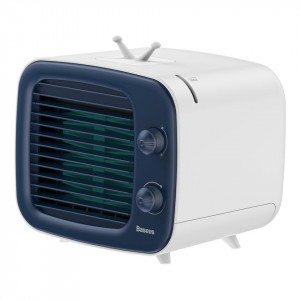 Mini aer conditionat Baseus Time ventilator, umidificator (albastru-alb)