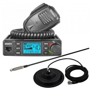 Promotie statie radio CB Avanti Delta + antena CB Sirio T3/27 + baza magnetica 145 DV