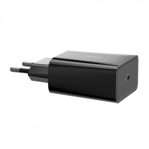 Set incarcatoare USB-C PD Baseus Mini, Power Delivery 18W cu cablu USB-C - Lightning 1m (negru) 5 buc