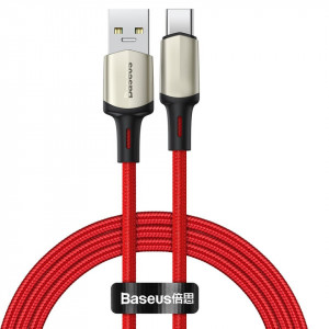 Cablu USB-C Baseus Cafule, VOOC, QC, 5A, 1m (rosu)