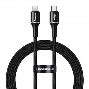 Cablu USB-C - Lightning PD Baseus Halo, Power Delivery, 18W, 1m (negru)