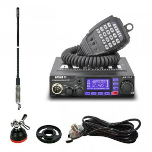 Promotie statie radio CB Avanti Primo + antena CB Sirio T3/27 + adaptor Sirio Mag-DV + suport
