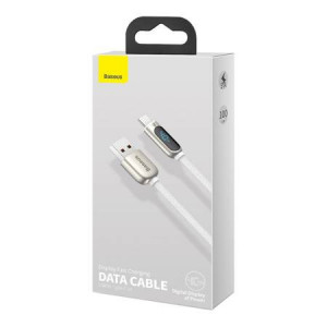 Cablu USB la USB-C Baseus Display, 5A, 40W, 1m (alb)