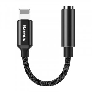Adaptor audio Baseus L3.5 Lightning la Mini jack 3,5mm, DAC (negru)