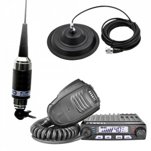 Promotie statie radio CB Avanti Supremo + antena CB Sirio Carbonium 27 + baza magnetica 145 DV