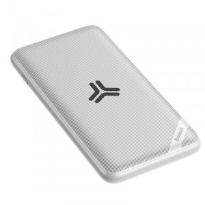 Powerbank Baseus S10 cu incarcare wireless, 10000mAh, 18W, USB (alb)
