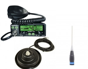 Promotie statie radio CB President Barry II + antena Megawatt ML 145 + baza 145