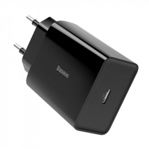 Set incarcatoare USB-C PD Baseus Mini, Power Delivery 18W cu cablu USB-C - Lightning 1m (negru) 5 buc