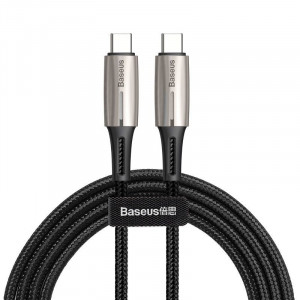 Cablu USB-C PD Baseus Water Drop Power Delivery 2.0 60W 2m (negru)