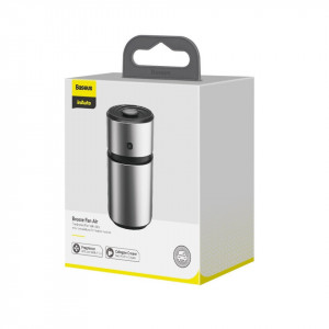 Odorizant auto Baseus Breeze Fan Air cu functie de purificare a formaldehidei, cu baterii (argintiu)