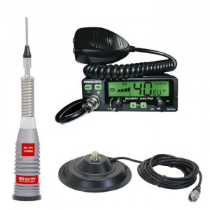 Promotie statie radio CB President Barry II + antena Storm ML 170 Silver + baza 145