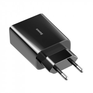Set incarcatoare USB-C PD Baseus Mini, Power Delivery 18W cu cablu USB-C - Lightning 1m (negru) 5 buc