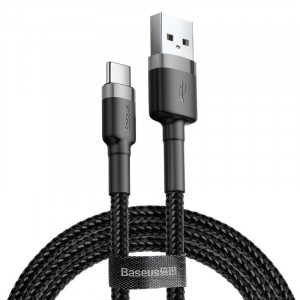 Cablu USB-C Baseus Cafule 2A 2m (gri-negru)
