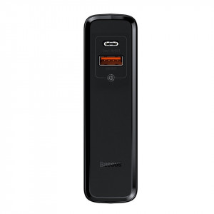 Incarcator GaN + powerbank 10000mAh 2in1 Baseus Power Station, USB + USB-C, QC 3.0, PPS, PD 3.0, 5A, 45W (negru)