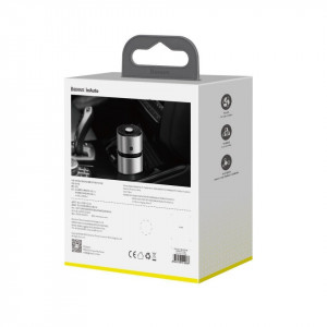 Odorizant auto Baseus Breeze Fan Air cu functie de purificare a formaldehidei, cu baterii (argintiu)