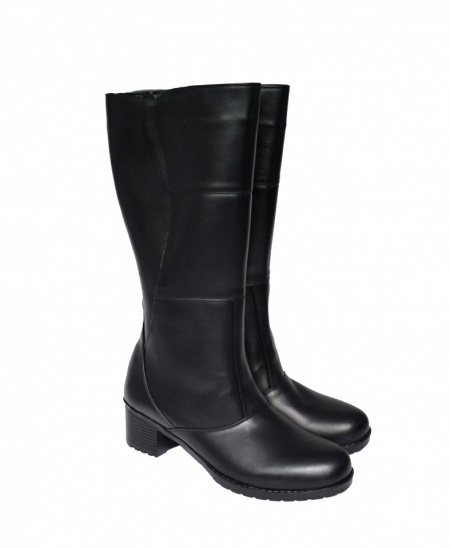 Cizme dama negre din piele naturala cod G621