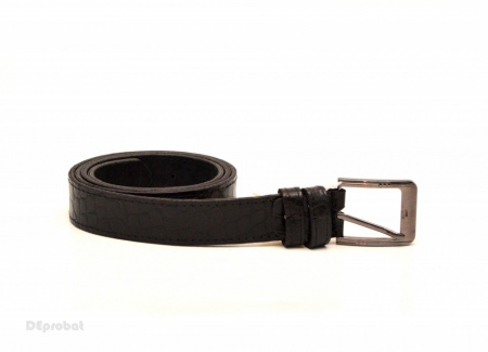 Curea piele naturala casual-eleganta neagra (latime 3,3 cm) - Curea neagra piele C56N