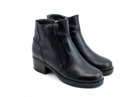 Ghete dama casual-elegante negre din piele naturala cod G33N