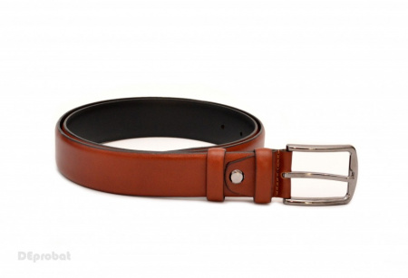 Curea piele naturala maro (latime 3,3 cm) - Curea maro piele naturala C75M