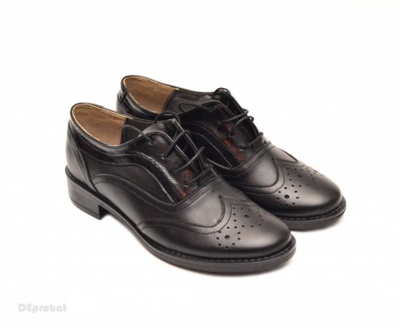 Pantofi dama negri casual-eleganti din piele naturala cod P71N - LICHIDARE STOC 37, 38