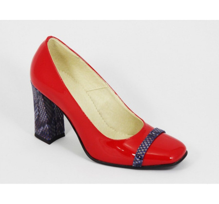 Pantofi dama rosii lacuiti din piele naturala cod P336