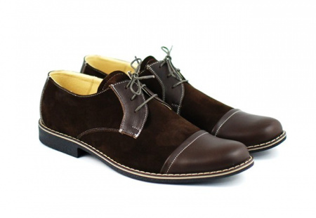 Pantofi maro barbati piele naturala casual-office - cod P85M