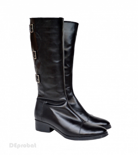 Cizme dama negre din piele naturala cod LSSG325 - LICHIDARE STOC