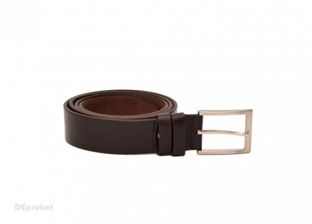 Curea piele naturala casual-eleganta maro inchis (latime 3,5 cm) - Curea maro C103