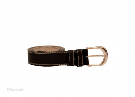 Curea piele naturala Neagra (latime 3,7 cm) - Made in Romania C106