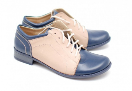 Pantofi dama piele naturala casual cu siret cod P93